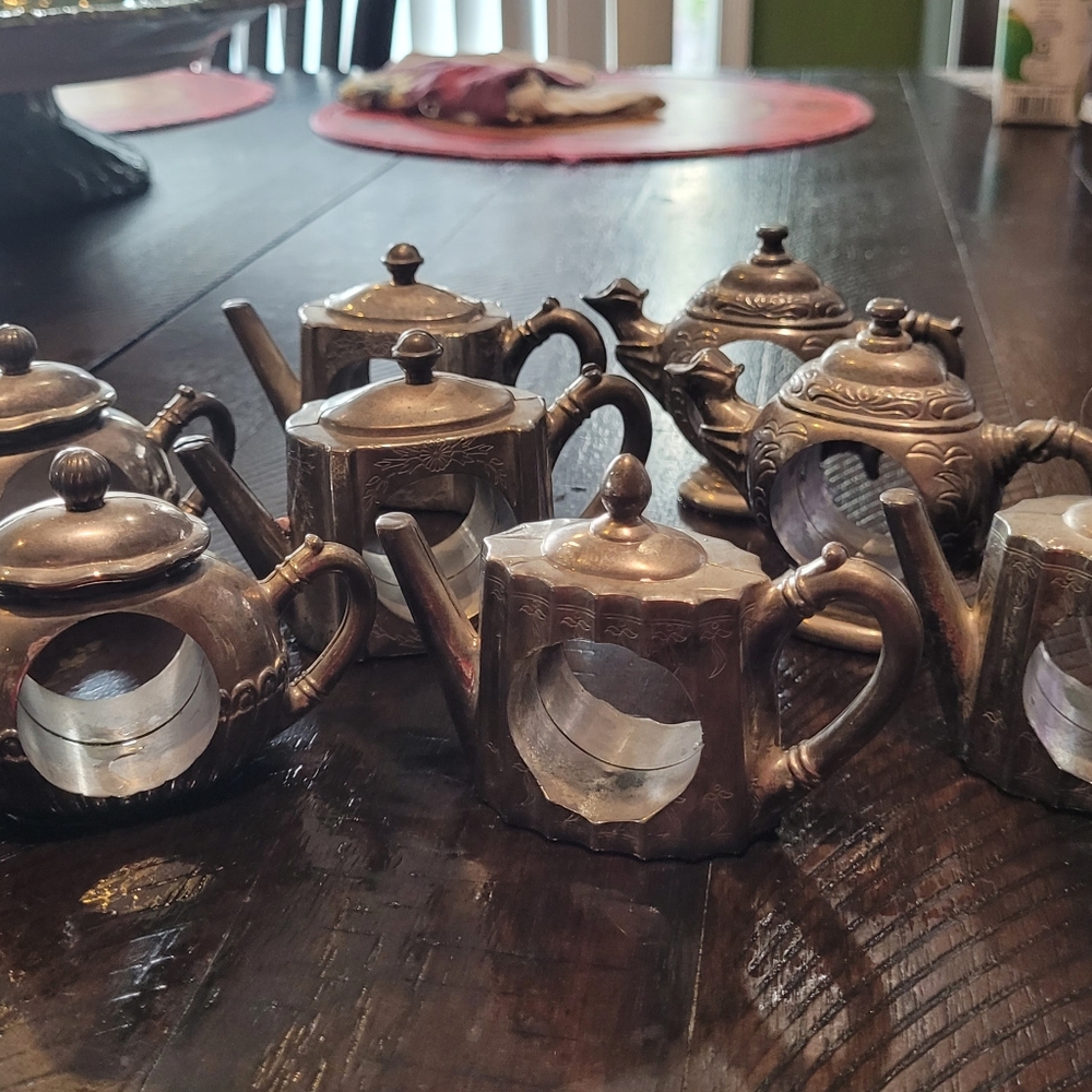 Vtg Goldinger silverplate napkin rings